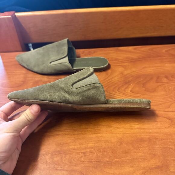 Jenni Kayne Suede Mules in Laurel Size 37 7 Casual Shoes Capsule Minimalist - Picture 8 of 16
